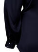 Festbluse i satin med wrap, Night Sky, Packshot image number 4