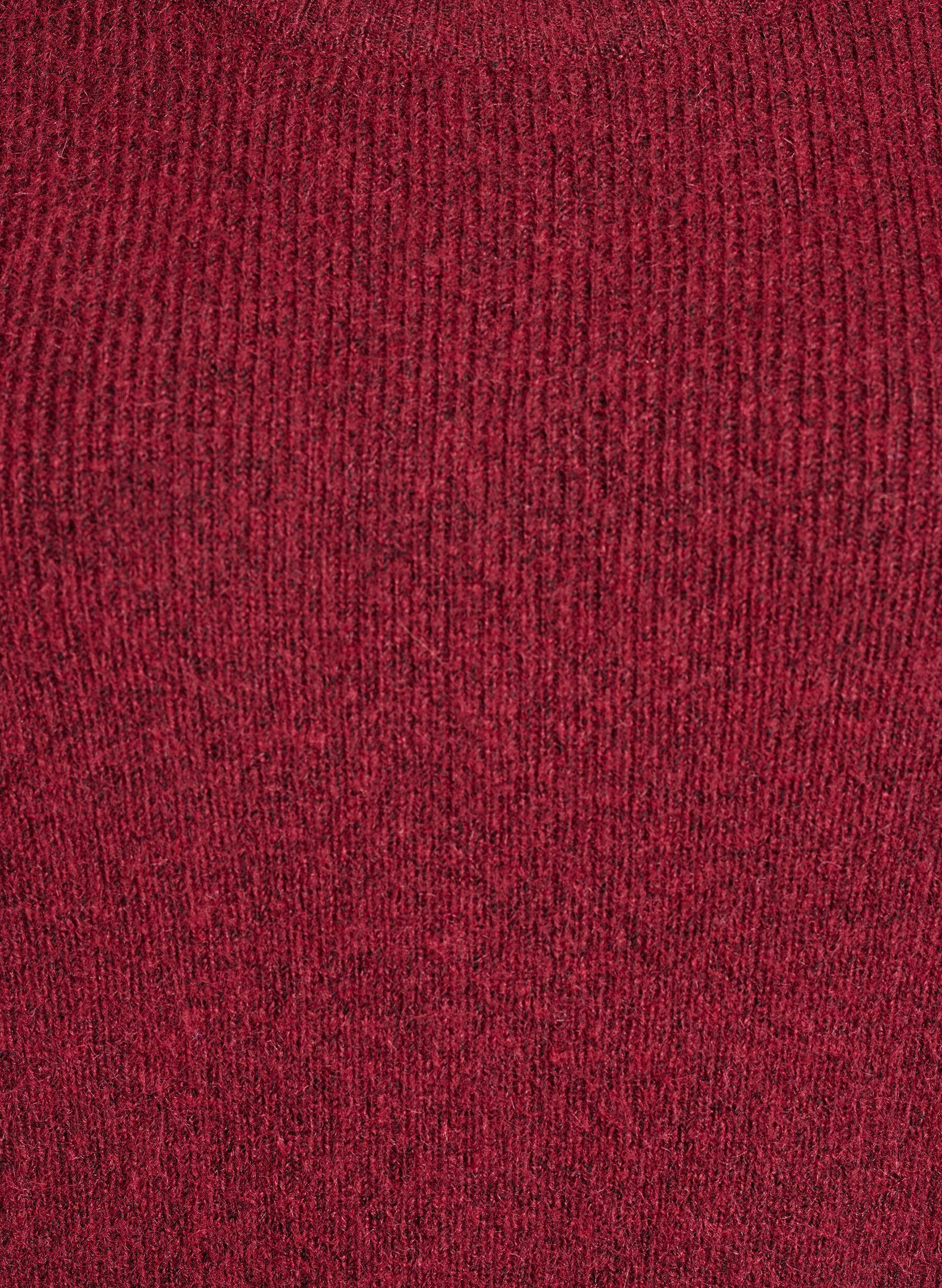 ZizziMeleret strikbluse med rund hals, R&oslash;d, Packshot image number 2