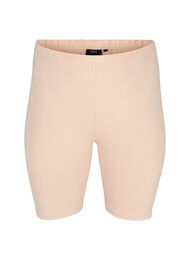 Ensfarvede basis cykelshorts, Beige