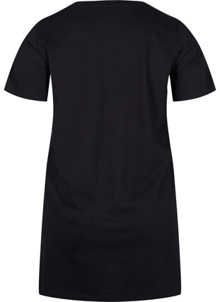 Lang bomulds t-shirt med korte ærmer, Black Tiger, Packshot image number 1