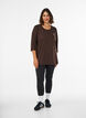 Tr&aelig;ningsbluse med 3/4 &aelig;rmer, Brun, Model image number 1