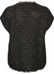 Ternet vest med dekorative knapper, Sort, Packshot image number 1
