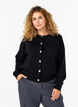 Strikcardigan med dekorative knapper, Black, Model image number 0