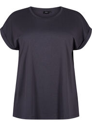 Kort&aelig;rmet t-shirt i bomuldsblanding, Gr&aring;