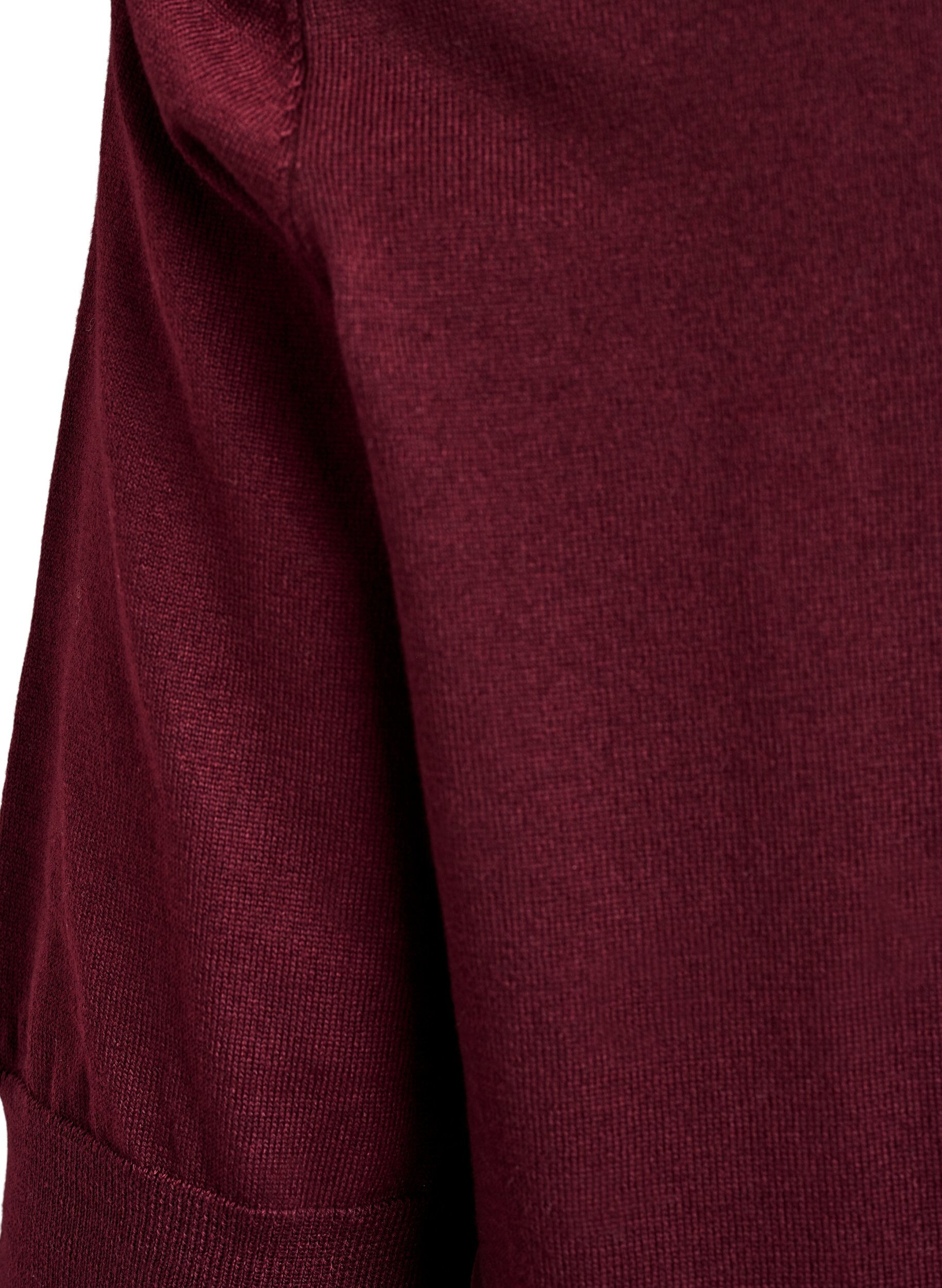 ZizziFinstrikket bluse med korte &aelig;rmer, R&oslash;d, Packshot image number 3