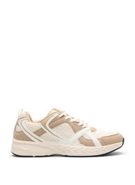Sporty sneakers med mesh, Beige