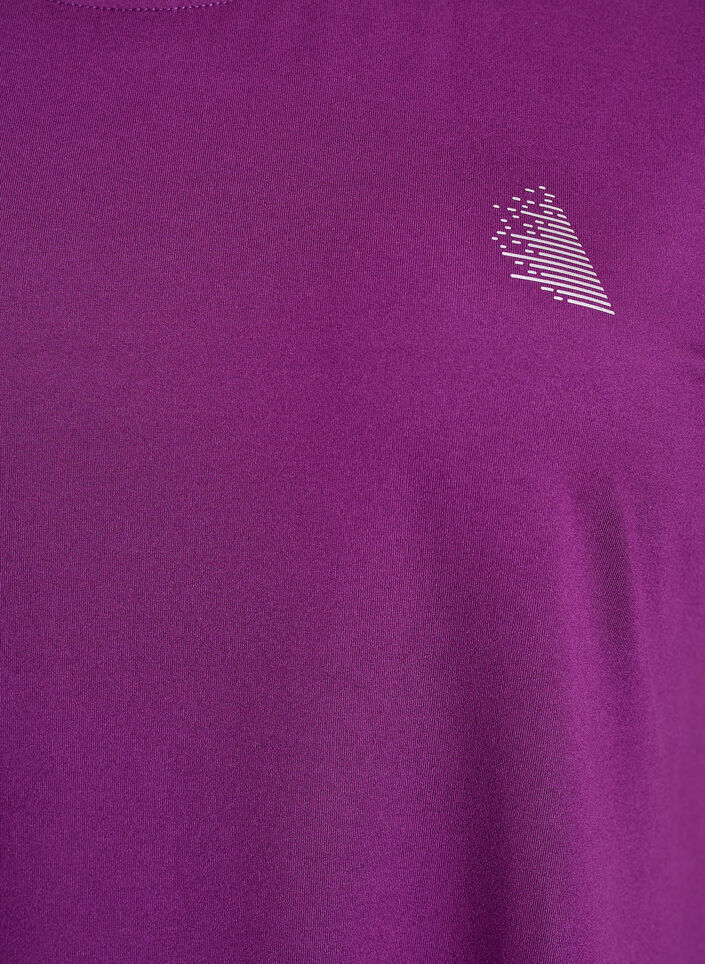 Lang tr&aelig;nings t-shirt, Lilla, Packshot image number 2