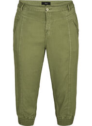 3/4 bukser i lyocell, Ivy green
