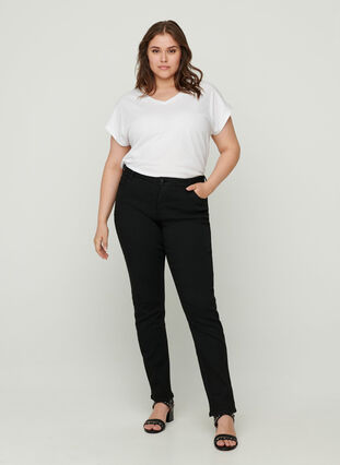 Stay black slim fit Emily jeans, Black, Model image number 2