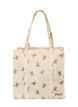 Shoppingbag med lynl&aring;s, Beige, Packshot image number 1