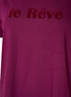 T-shirt i &oslash;kologisk bomuld med velourtekst, Lilla, Packshot image number 2