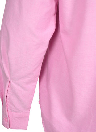 Langærmet skjorte i bomuld, Pink Frosting, Packshot image number 4