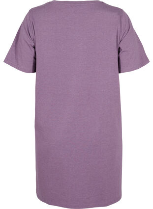 Meleret t-shirt natkjole med korte ærmer, Vintage Violet Mel., Packshot image number 1