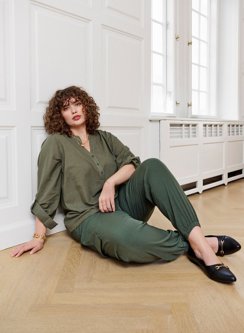 Bukser med cargolommer, Thyme, Image image number 0