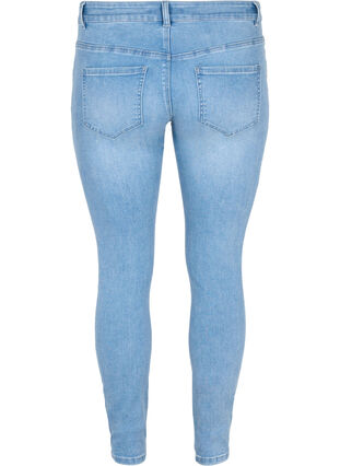 Ekstra slim Sanna jeans med broderidetalje, Light blue, Packshot image number 1