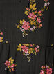 Kjole med blomsterprint og bindeb&aring;nd, Sort, Packshot image number 2