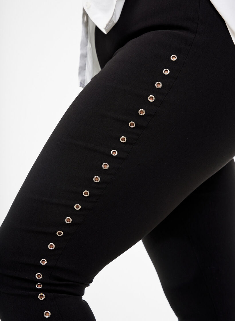Leggings med eyelets, Black, Model image number 3