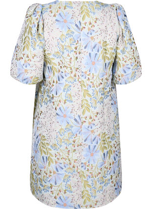 Jacquard kjole med 1/2 ærmer, Wild Flower AOP, Packshot image number 1