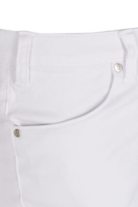 Slim fit Emily shorts med normal talje, Bright White, Packshot image number 2