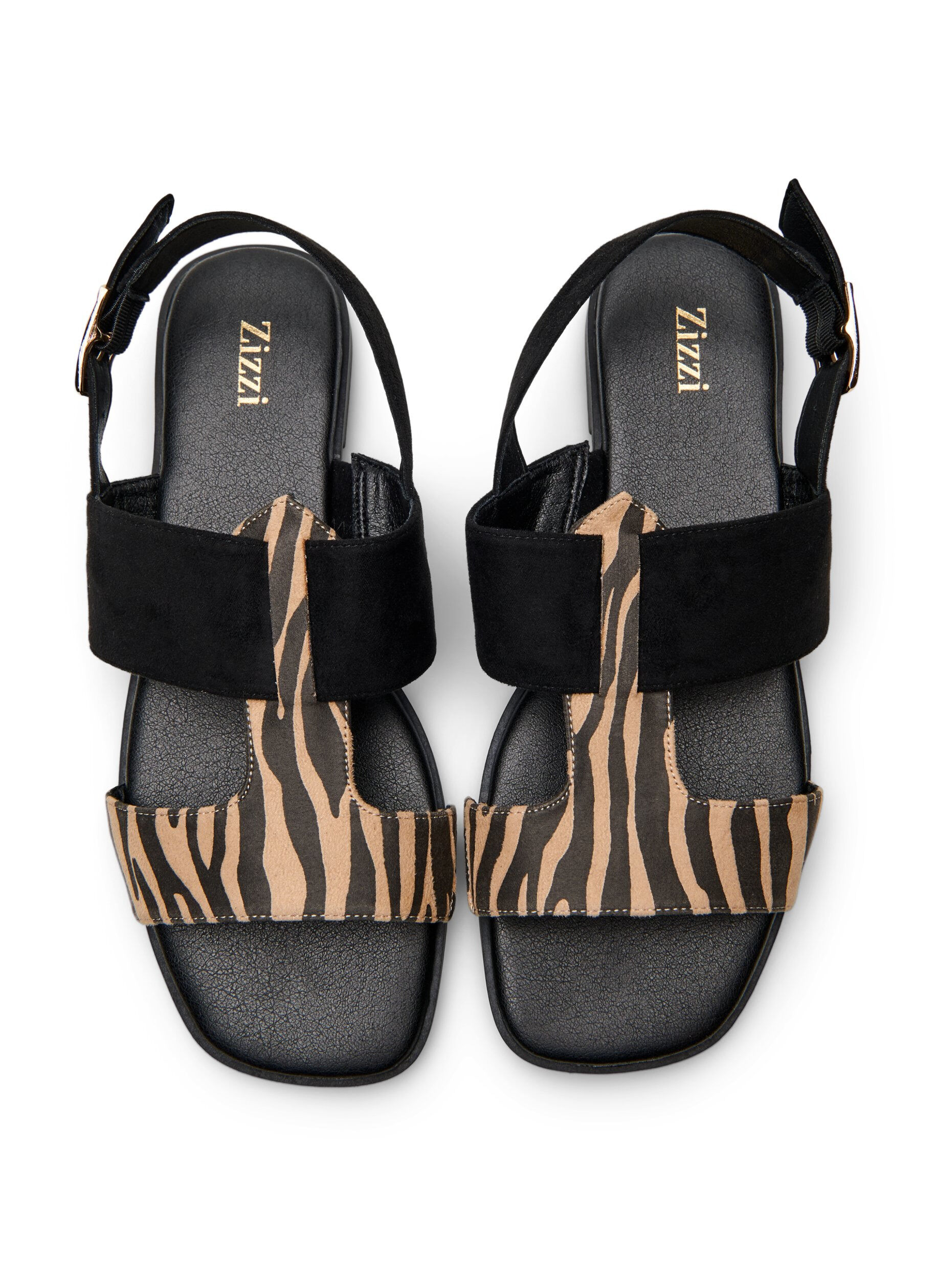 Zizzi Wide fit - Sandaler med brede remme, Sort, Packshot image number 2
