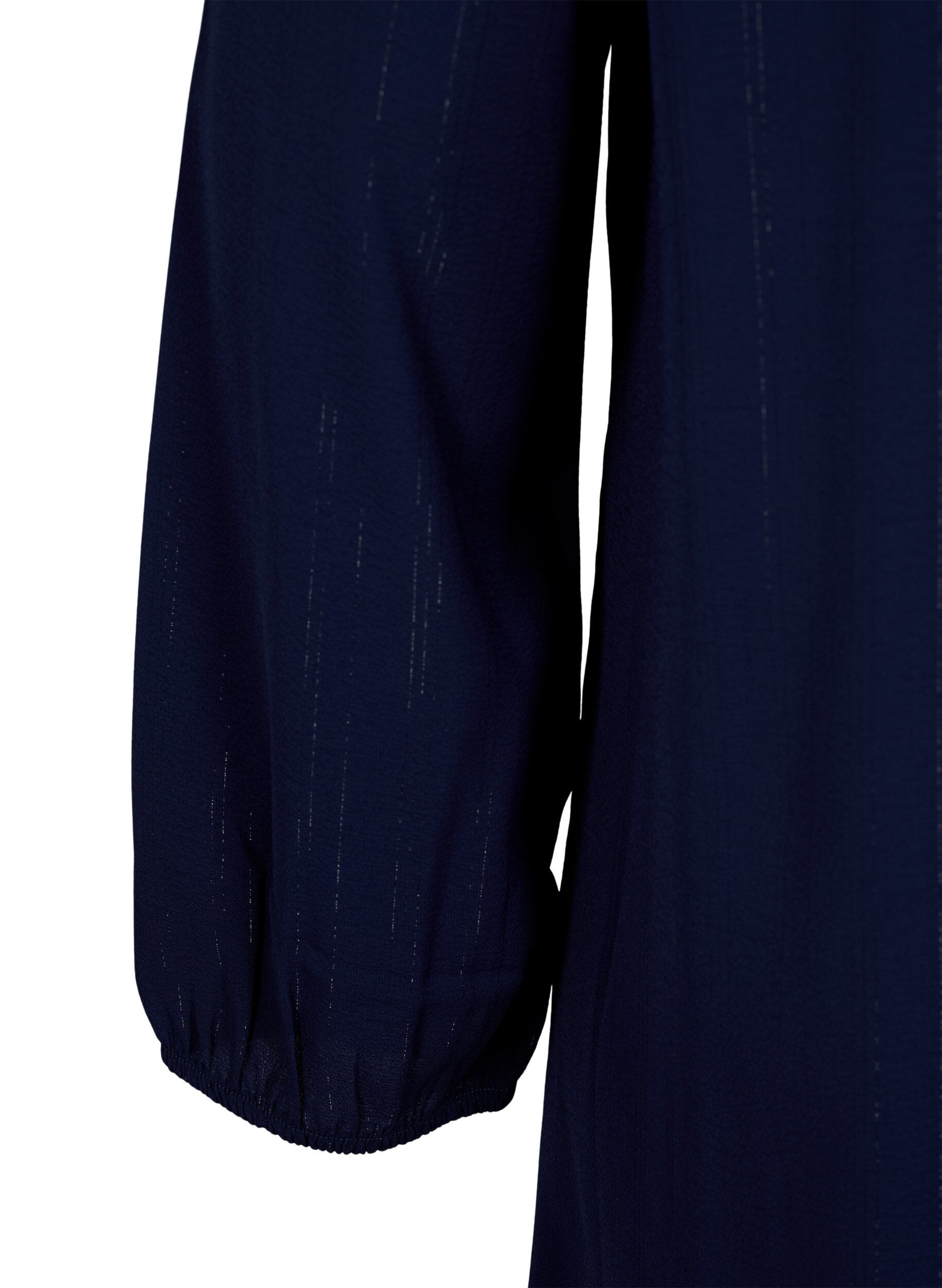 Zizzi Kort kjole med fl&aelig;ser og glimmer, Bl&aring;, Packshot image number 3