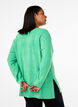 Strikbluse med rund hals, Light G. Green Mel., Model image number 1