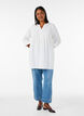 Tunika i bomuldsmusselin med broderi anglaise, Hvid, Model image number 1