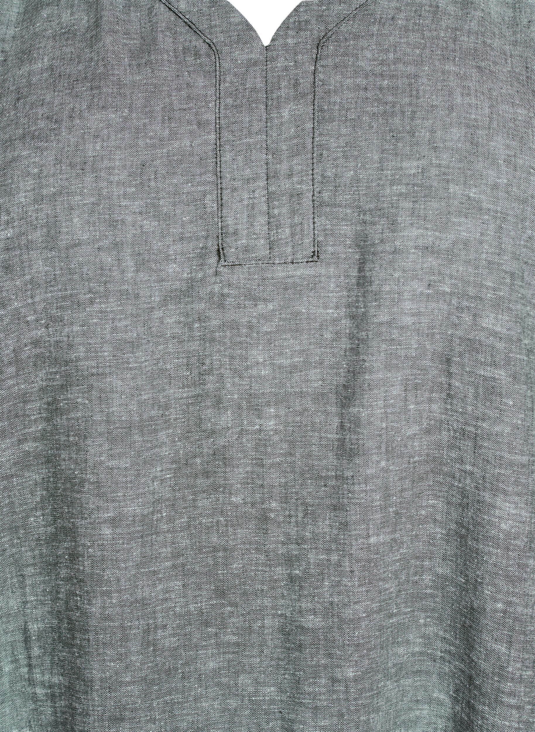 Zizzi Midikjole i h&oslash;r og viskose med korte &aelig;rmer, Gr&oslash;n, Packshot image number 2