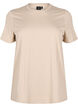 Basis t-shirt i bomuld med rund hals , Beige, Packshot image number 0