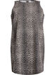 Kort ærmeløs denimkjole med leopardprint, Brun, Packshot image number 0