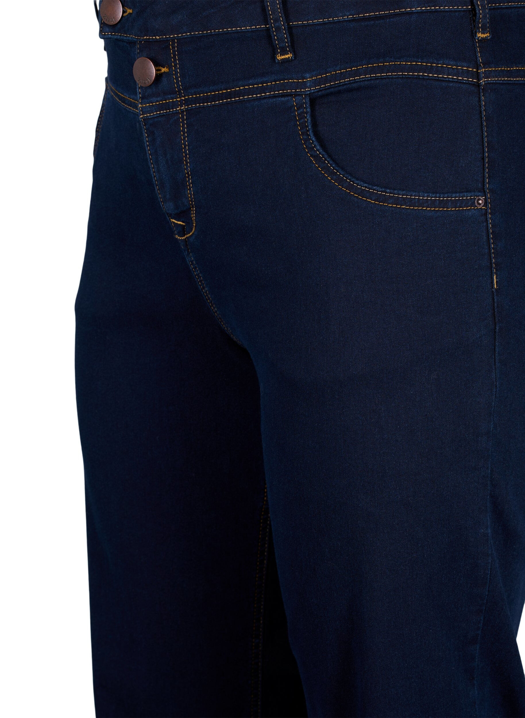ZizziRegular fit Gemma jeans med h&oslash;j talje, Bl&aring;, Packshot image number 2