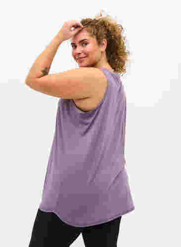 Træningstop med v-udskæring, Purple Sage, Model image number 1