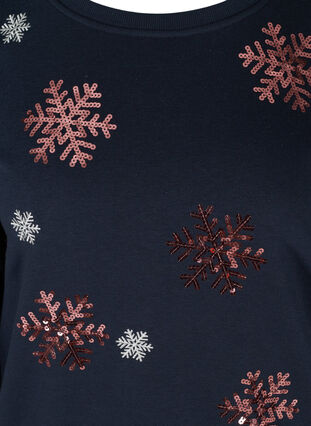 Jule sweatshirt , Night Sky Snow, Packshot image number 2
