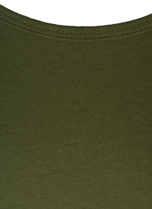 Ærmeløs kjole i bomuld, Ivy green, Packshot image number 2
