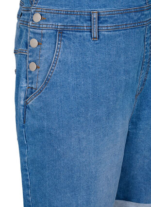 Overalls-shorts i denim, Light blue denim, Packshot image number 3