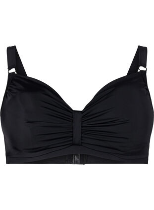 Bikini bøjle bh med draperinger, Black, Packshot image number 0