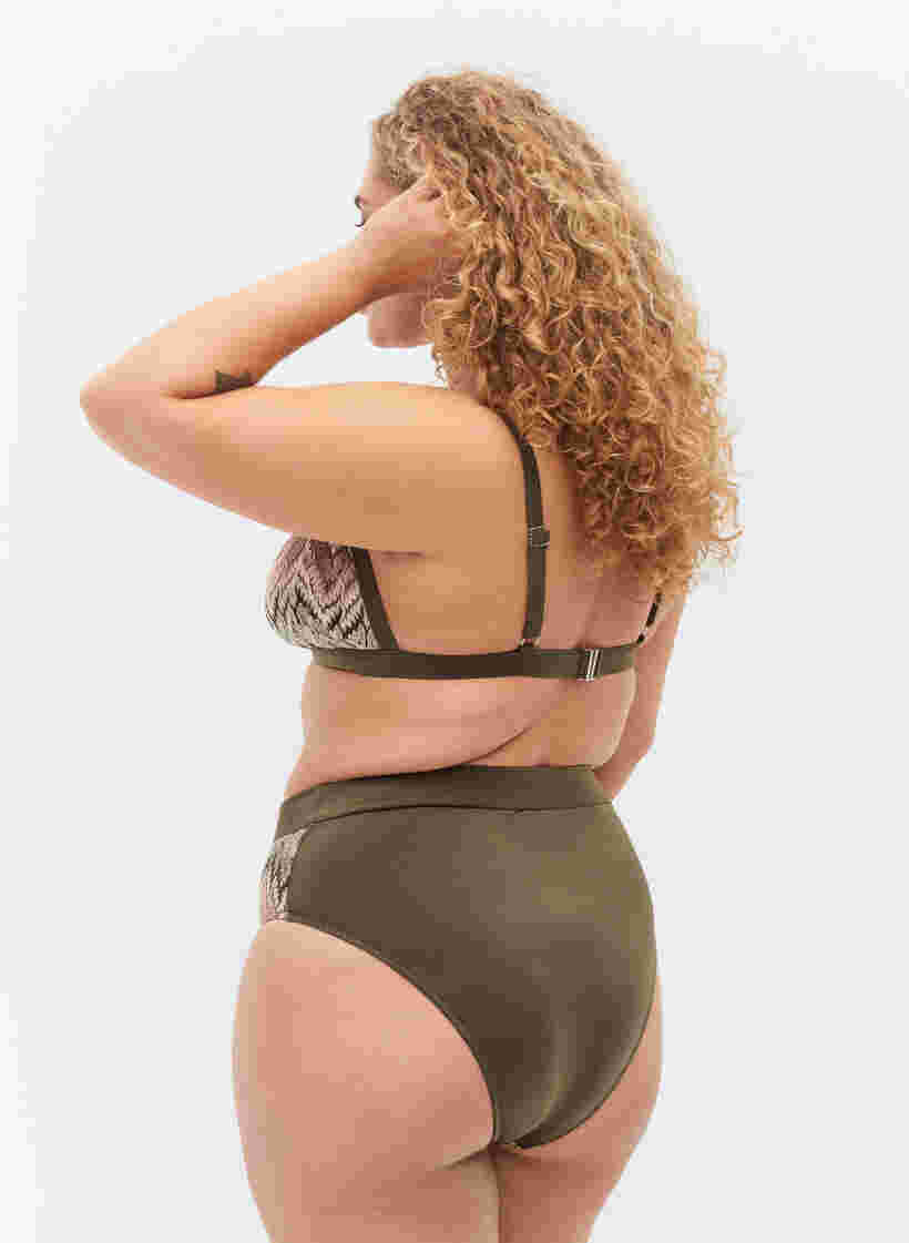 Mønstret bikini tai trusse med høj talje , Beech AOP, Model image number 1
