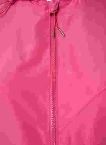Kort jakke med hætte og justerbar bund, Hot Pink, Packshot image number 2