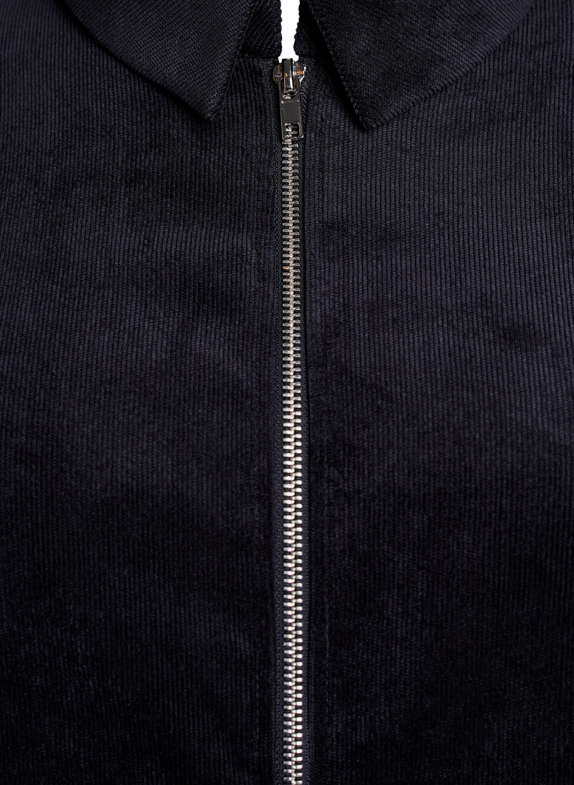 ZizziFl&oslash;jlskjole med lynl&aring;s og 3/4 &aelig;rmer, Sort, Packshot image number 2