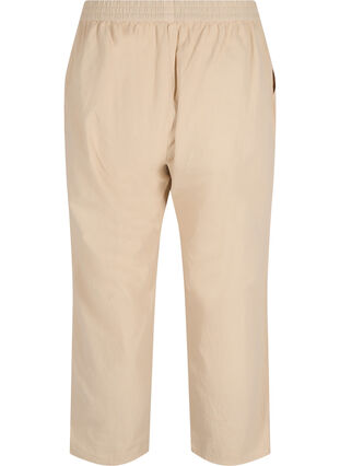 Cropped bukser i bomuld, Oxford Tan, Packshot image number 1