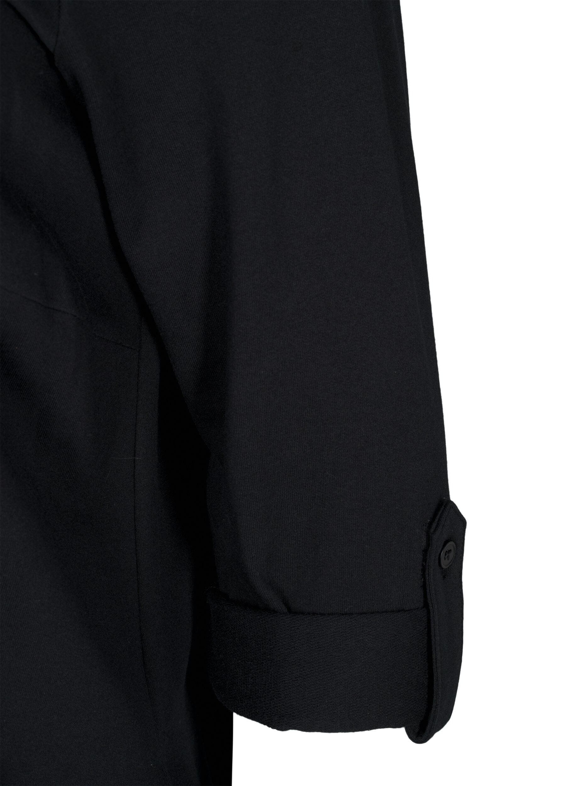 Zizzi Ballonkjole med lommer, Sort, Packshot image number 3