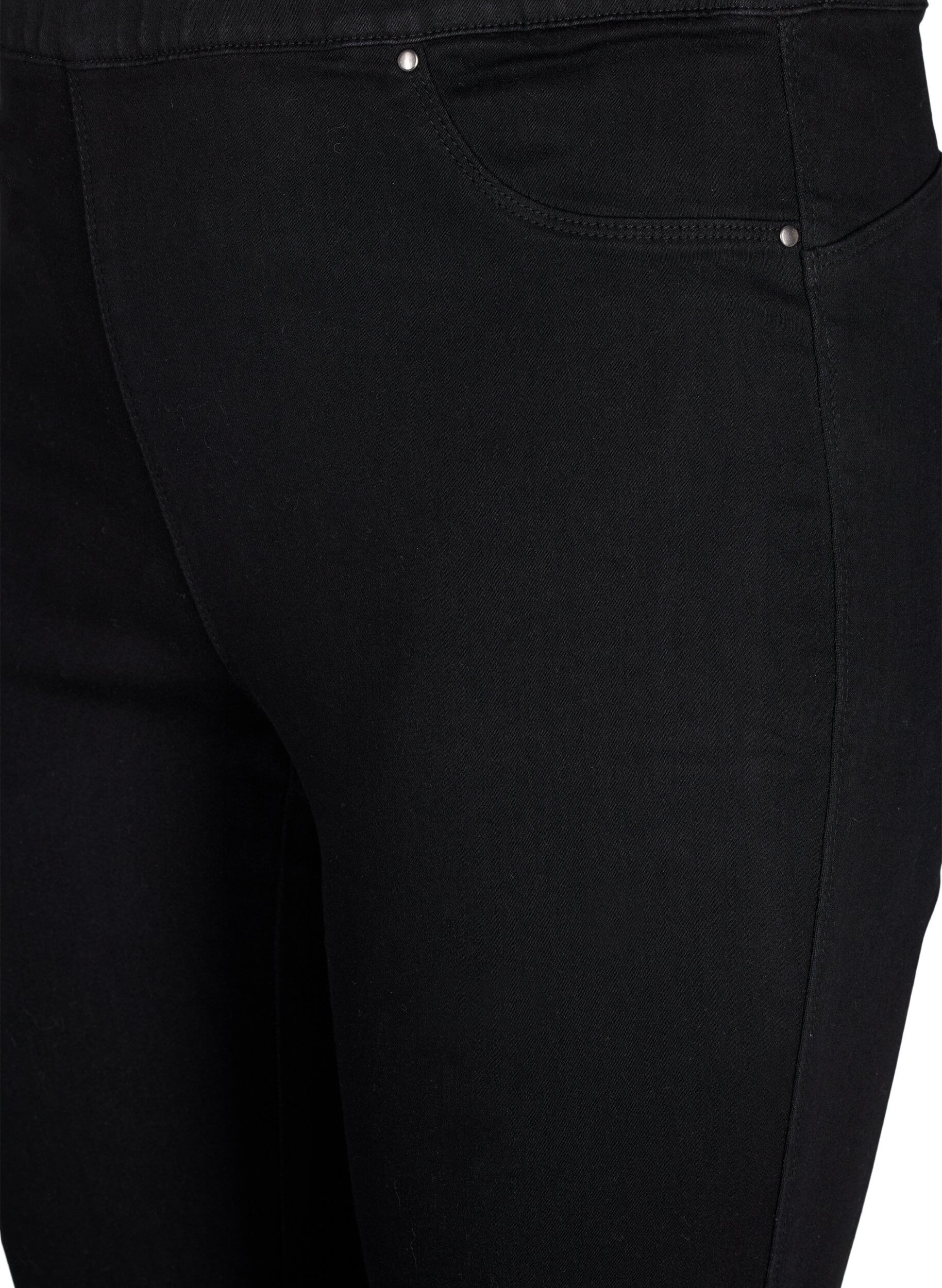 ZizziJeggings med h&oslash;j talje, Sort, Packshot image number 2