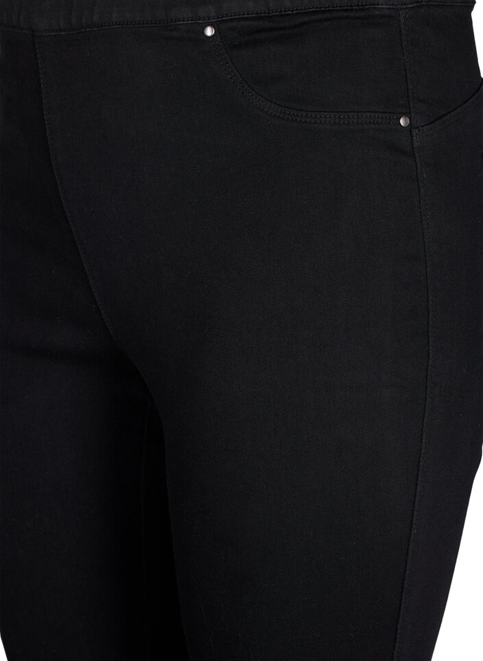 Jeggings med h&oslash;j talje, Sort, Packshot image number 2