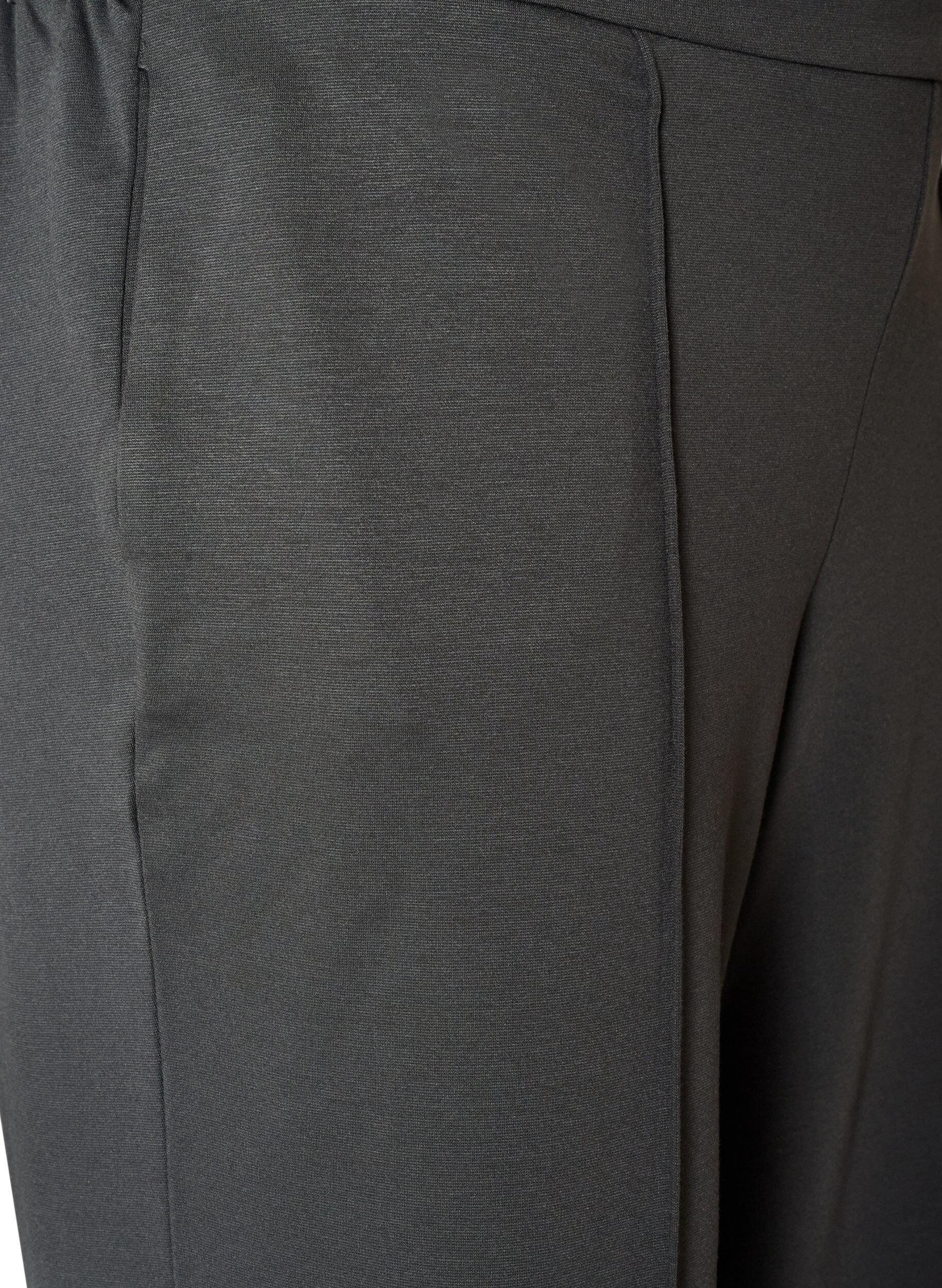 ZizziL&oslash;se jerseybukser med h&oslash;j talje, Gr&aring;, Packshot image number 2