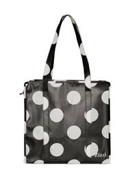 Shoppingbag med lynl&aring;s, Sort