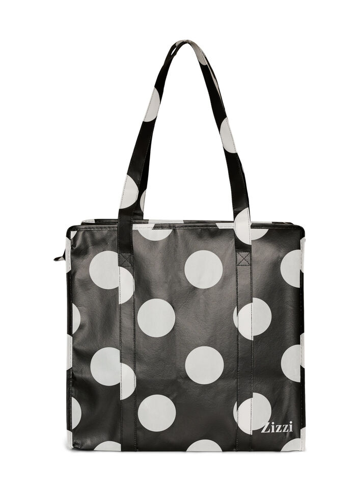 Shoppingbag med lynl&aring;s, Sort, Packshot image number 0