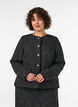 Jakke i boucl&eacute; med guldfarvede knapper, Sort, Model image number 0