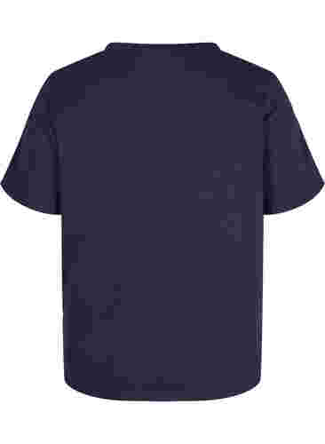 Kortærmet nat t-shirt i bomuld, Navy Blazer w. Heart, Packshot image number 1