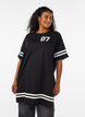 Kort t-shirtkjole med sporty detaljer, Sort, Model image number 0