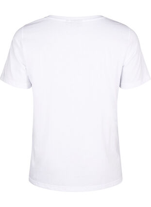 T-shirt i bomuld med print og rund hals , B. White W. Hearts, Packshot image number 1